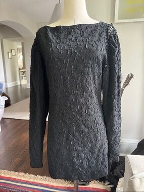 Rachel Comey Black Textured stretch Mini Dress